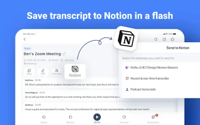 Notta-Transcribe Audio to Text android App screenshot 1